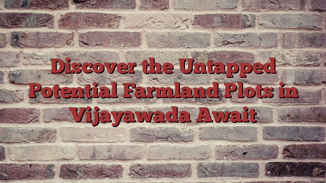 Discover the Untapped Potential Farmland Plots in Vijayawada Await