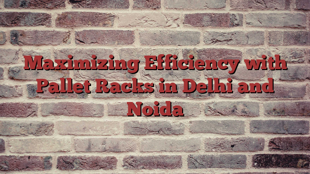 Maximizing Efficiency with Pallet Racks in Delhi and Noida