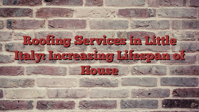 Roofing Services in Little Italy: Increasing Lifespan of House