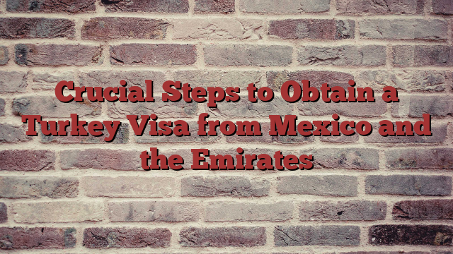 Crucial Steps to Obtain a Turkey Visa from Mexico and the Emirates