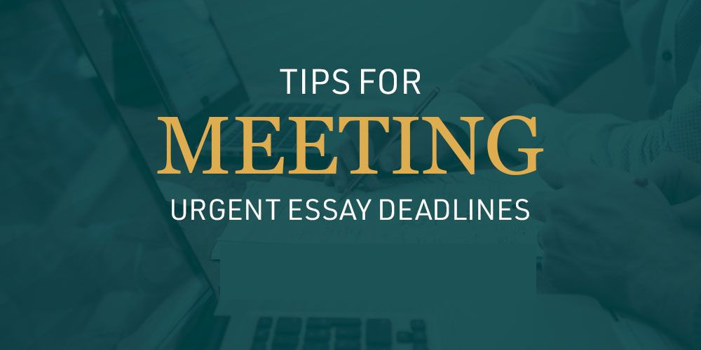 urgent essay deadlines