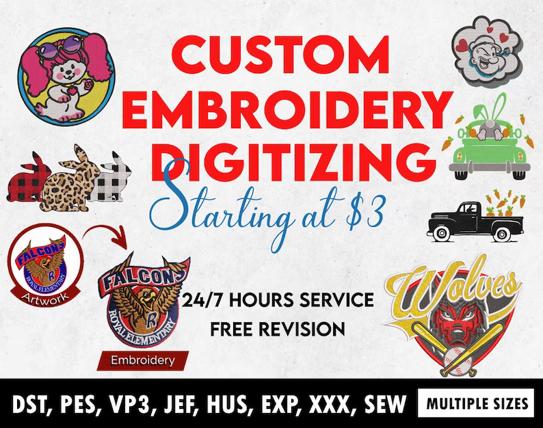 Custom Embroidery Digitizing