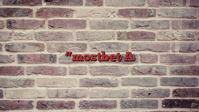 “mostbet A