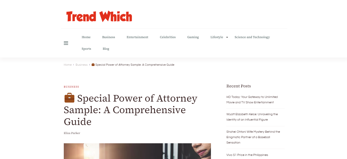 Special Power of Attorney Sample