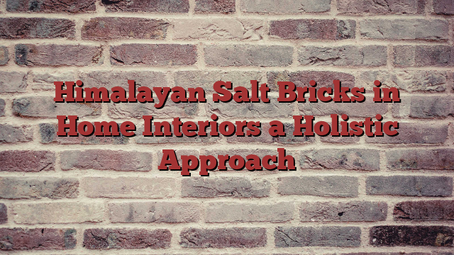 Himalayan Salt Bricks in Home Interiors a Holistic Approach