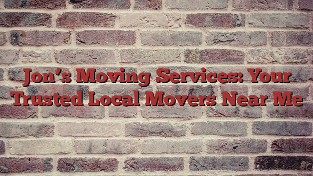 furniture and long distance moving services