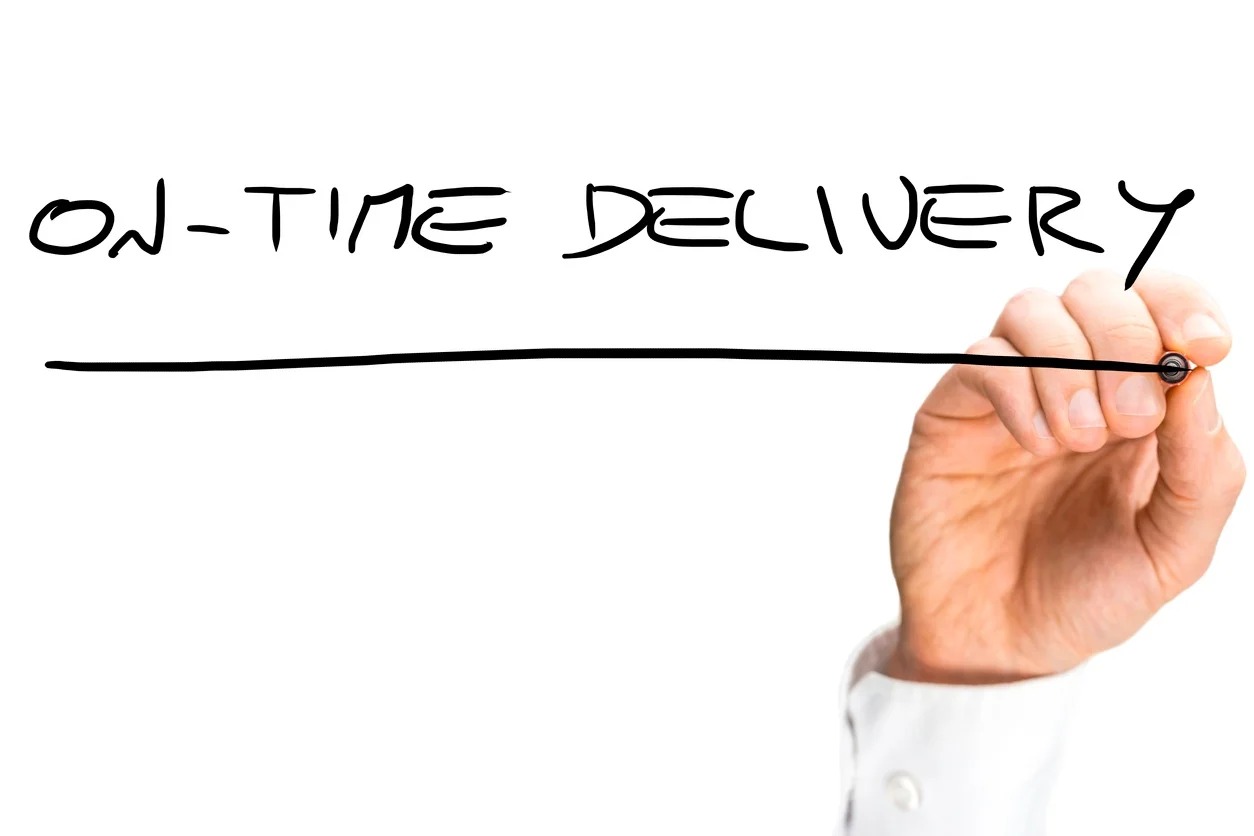 What are the challenges of on time delivery in business?