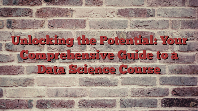 Unlocking the Potential: Your Comprehensive Guide to a Data Science Course