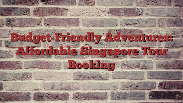 Budget-Friendly Adventures: Affordable Singapore Tour Booking