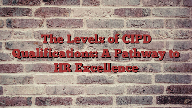 The Levels of CIPD Qualifications: A Pathway to HR Excellence