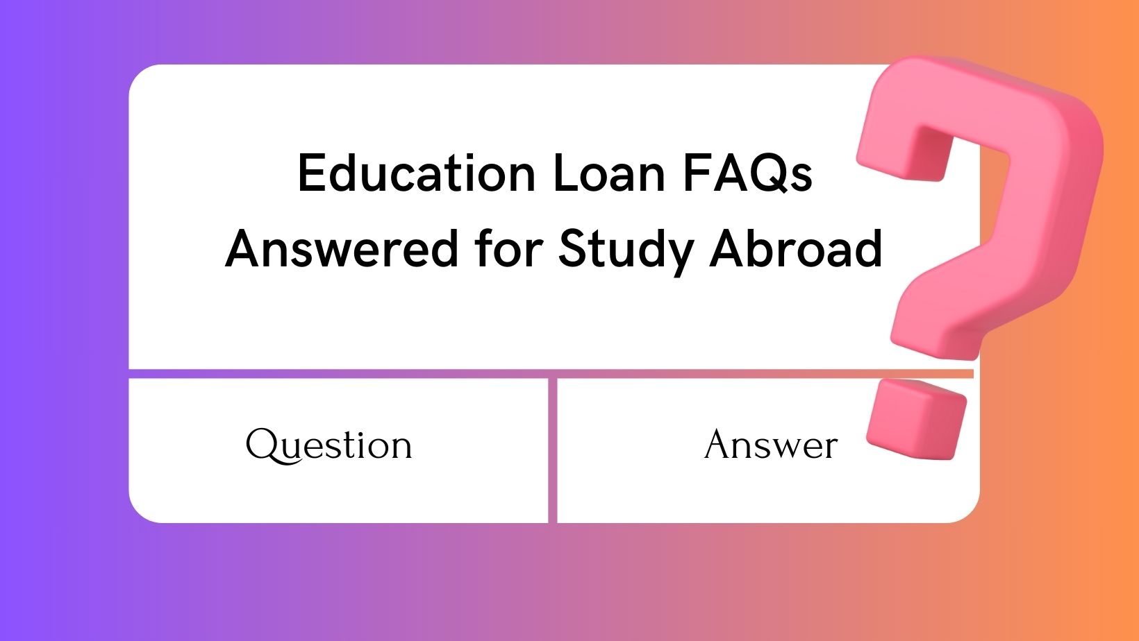 Understanding the Fundamentals: Education Loan FAQs Answered for Study Abroad