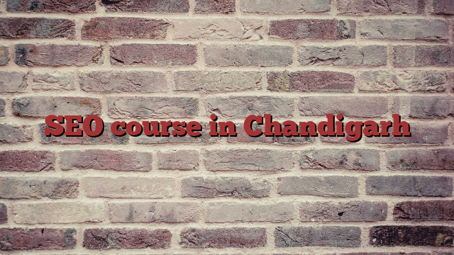SEO course in Chandigarh
